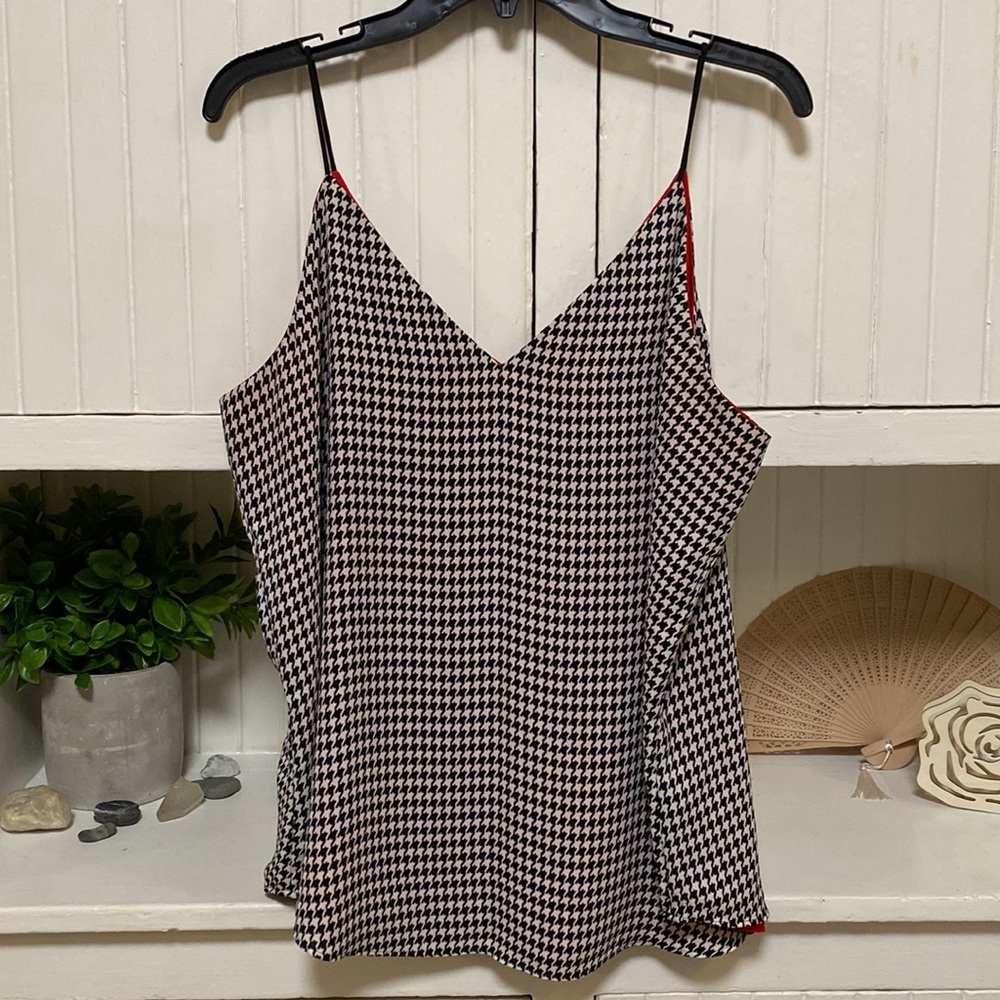 Houndstooth & Red Reversible Camisole - Express / Large